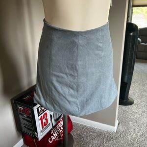 Powder blue high waisted mini skirt
